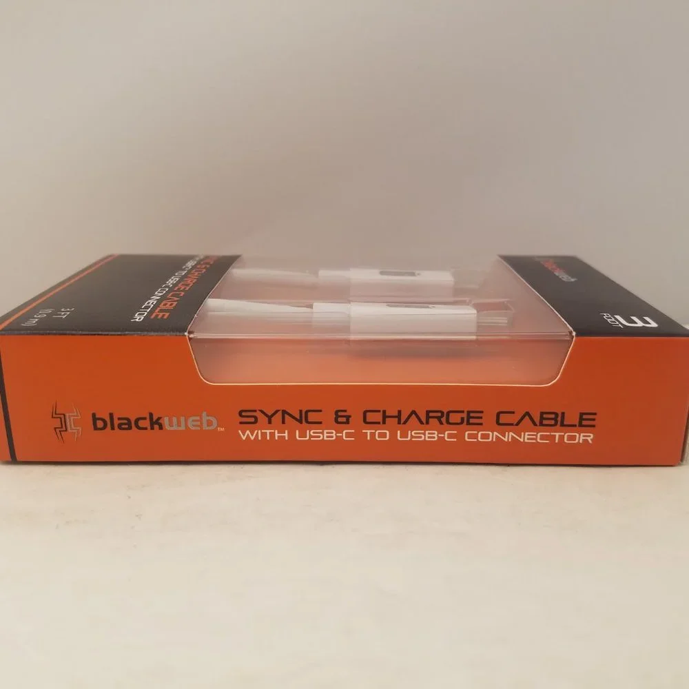 Sync & Charge Cable w/ USB-C To USB-C Connector 3' White